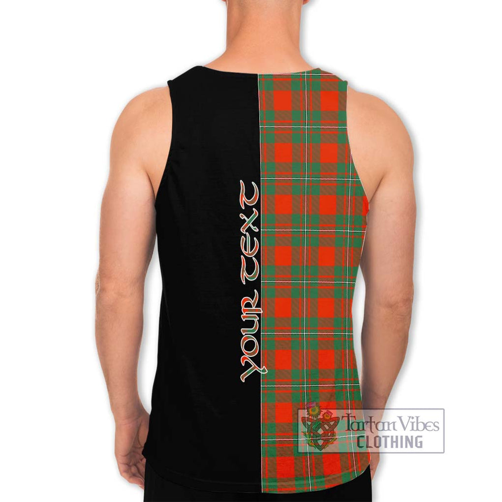 MacGregor Ancient Tartan Men's Tank Top with Family Crest and Half Of Me Style - Tartanvibesclothing Shop