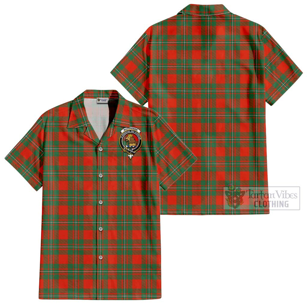 MacGregor Ancient Tartan Cotton Hawaiian Shirt with Family Crest Kid - Tartan Vibes Clothing