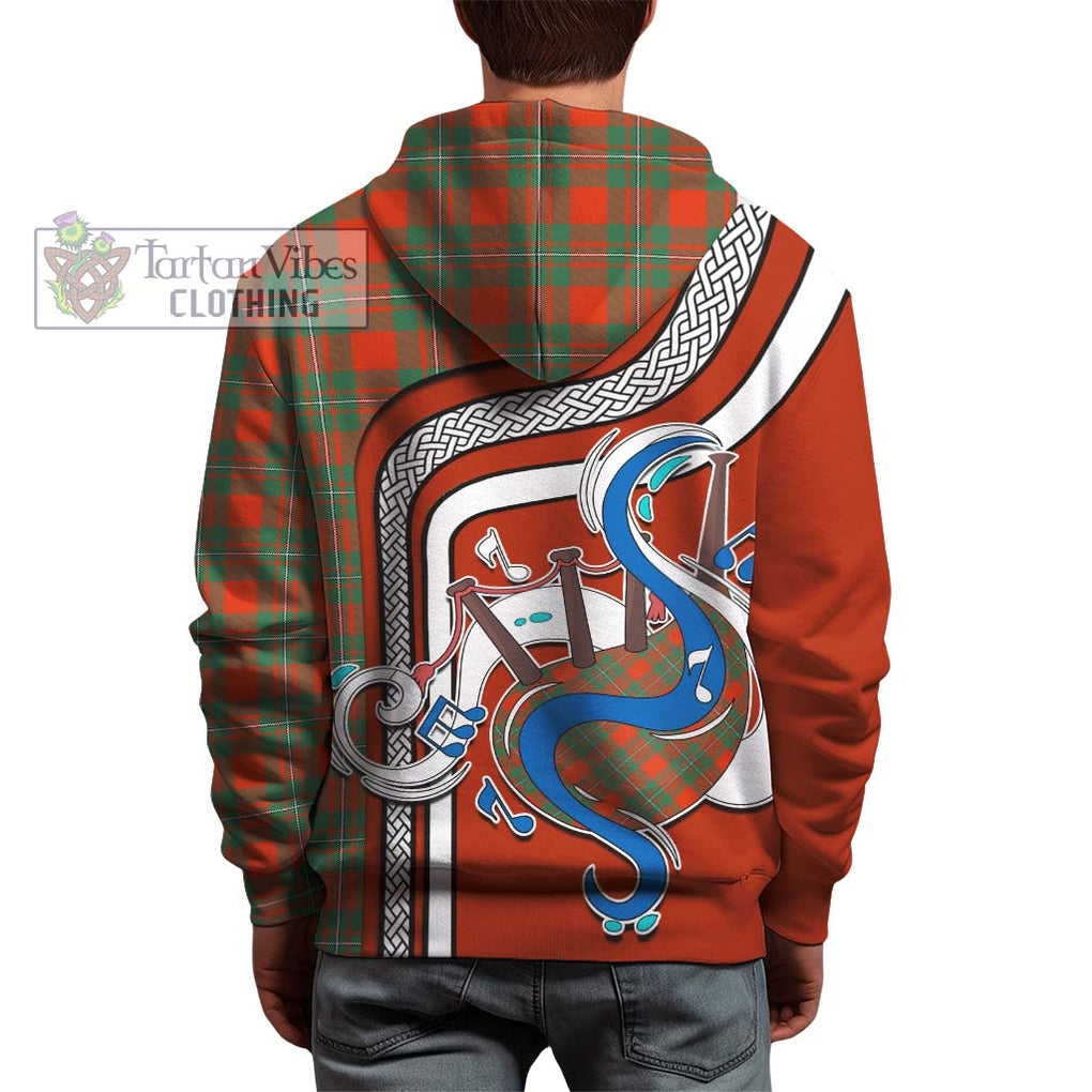 MacGregor Ancient Tartan Hoodie with Epic Bagpipe Style - Tartanvibesclothing Shop