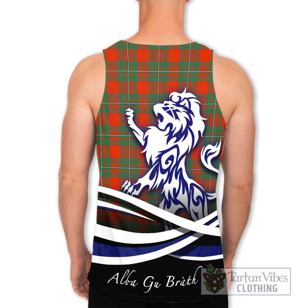 MacGregor Ancient Tartan Men's Tank Top with Alba Gu Brath Regal Lion Emblem - Tartanvibesclothing Shop