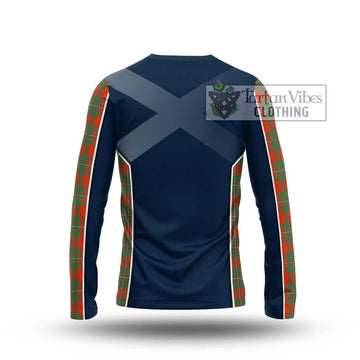 MacGregor Ancient Tartan Long Sleeve T-Shirt with Family Crest and Lion Rampant Vibes Sport Style