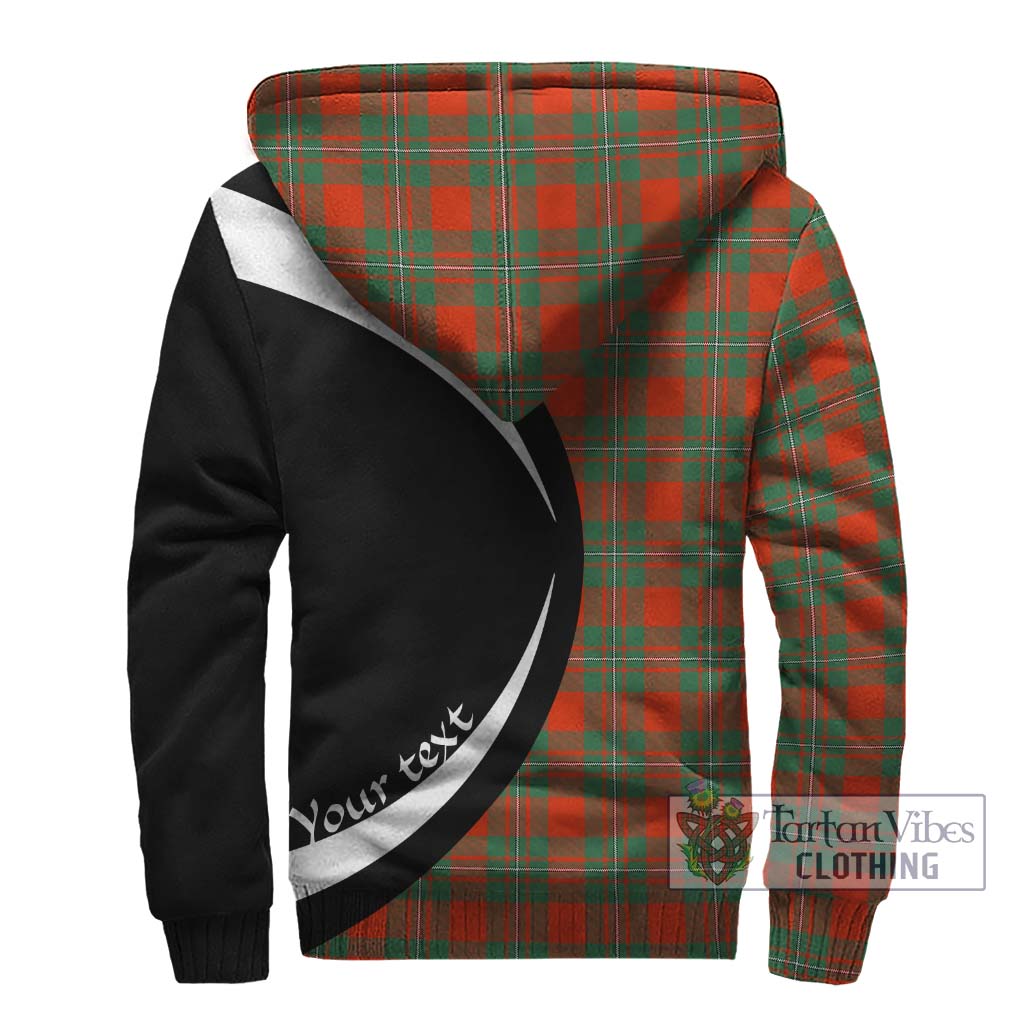 MacGregor Ancient Tartan Sherpa Hoodie with Family Crest Circle Style - Tartan Vibes Clothing