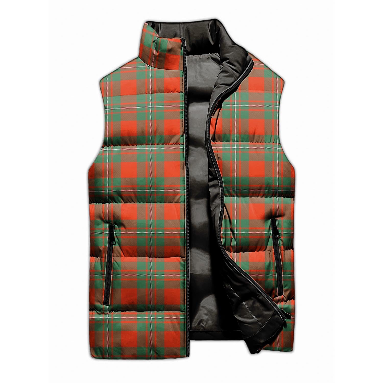 MacGregor Ancient Tartan Sleeveless Puffer Jacket - Tartanvibesclothing