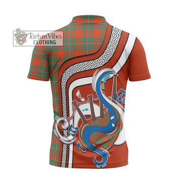 MacGregor Ancient Tartan Zipper Polo Shirt with Epic Bagpipe Style