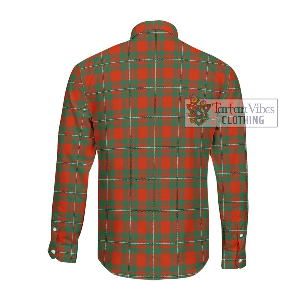 MacGregor Ancient Tartan Long Sleeve Button Shirt with Family Crest DNA In Me Style - Tartanvibesclothing Shop