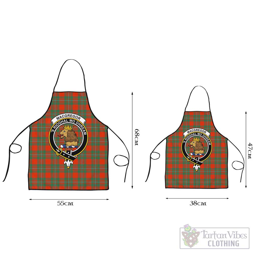 MacGregor Ancient Tartan Apron with Family Crest Black L 55x68 cm - Tartan Vibes Clothing