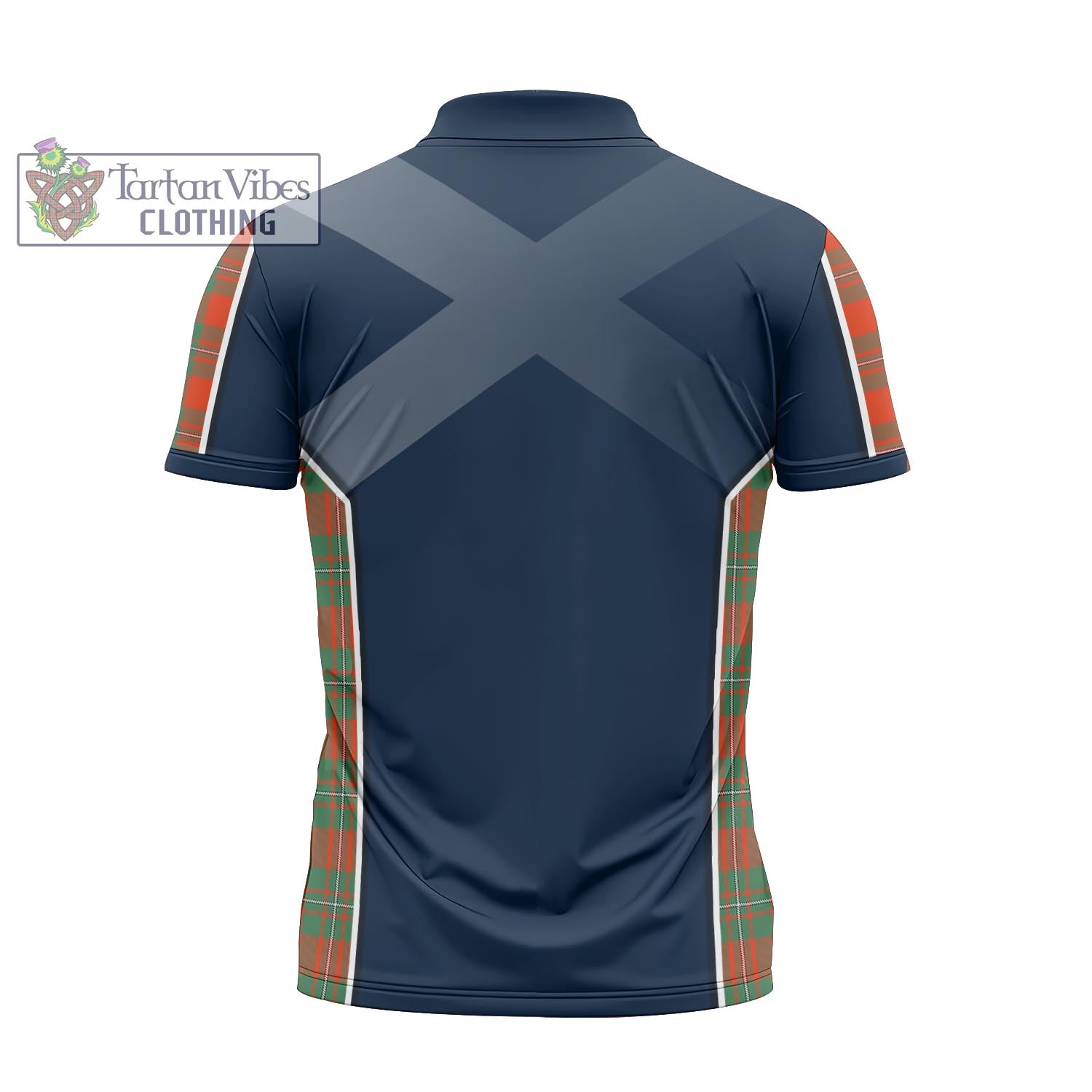 Tartan Vibes Clothing MacGregor Ancient Tartan Zipper Polo Shirt with Family Crest and Scottish Thistle Vibes Sport Style