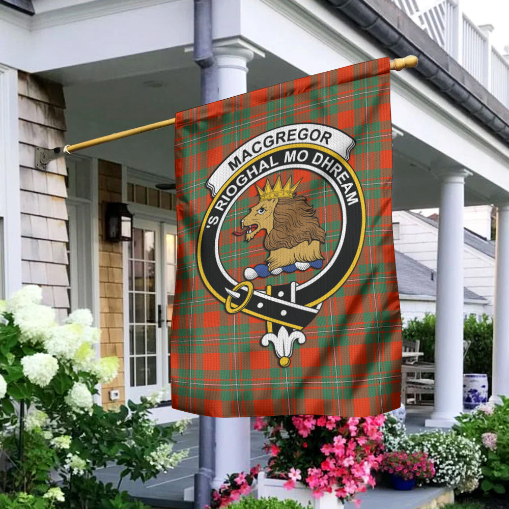 MacGregor Ancient Tartan Flag with Family Crest - Tartan Vibes Clothing