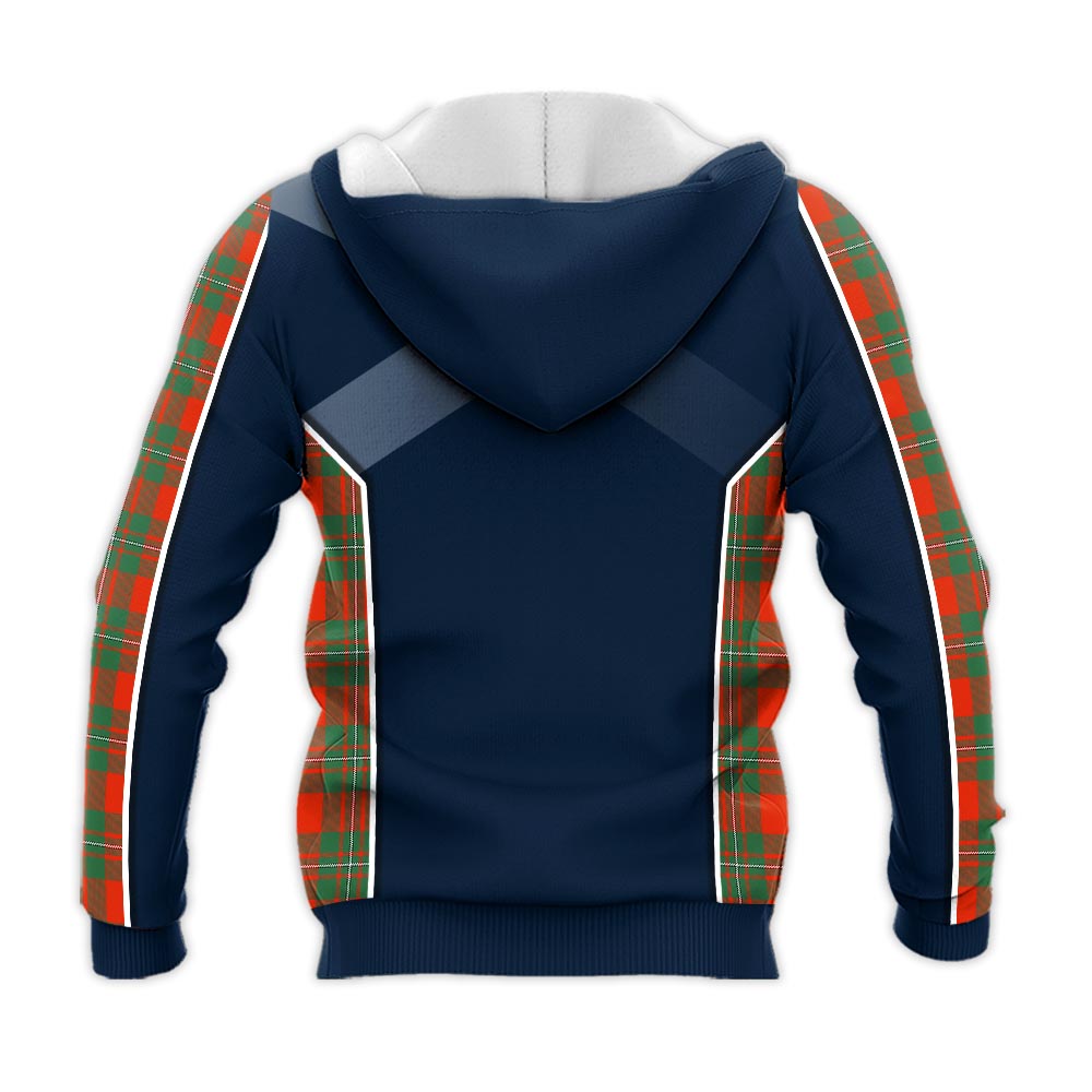 Tartan Vibes Clothing MacGregor Ancient Tartan Knitted Hoodie with Family Crest and Scottish Thistle Vibes Sport Style