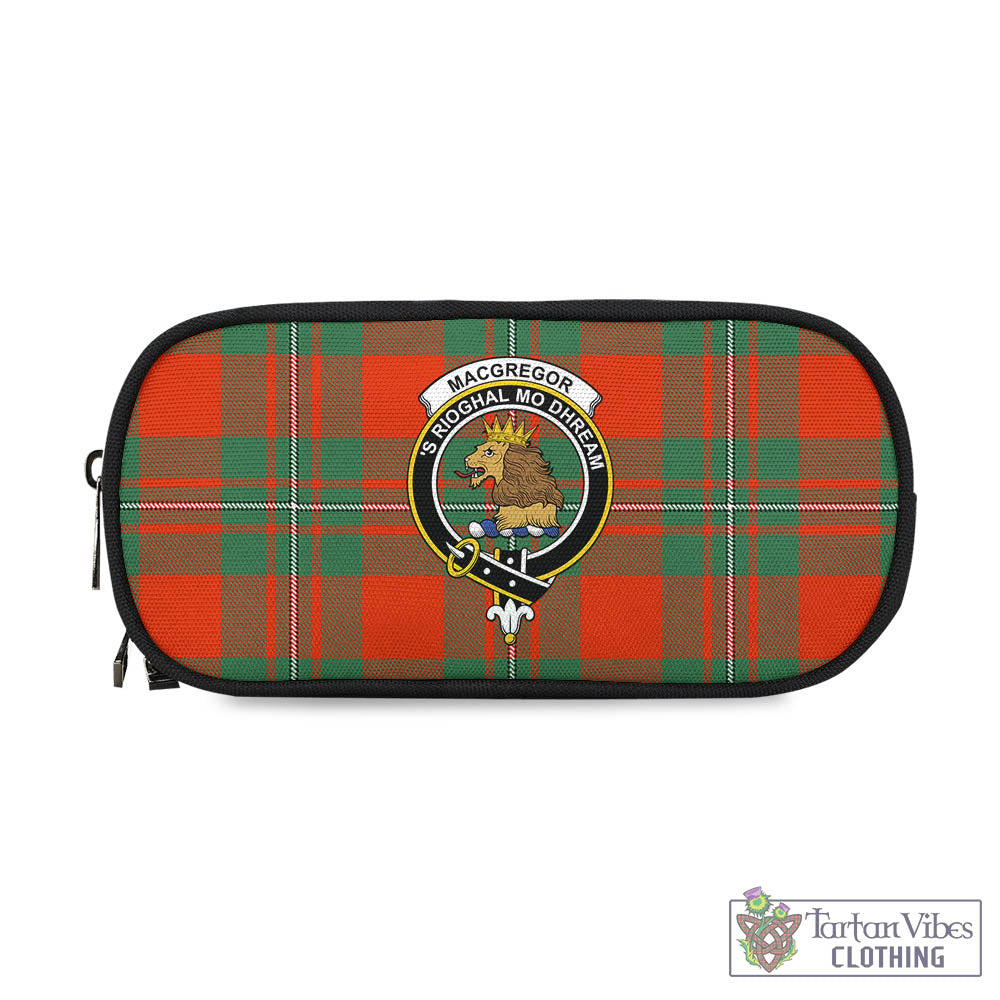 Tartan Vibes Clothing MacGregor Ancient Tartan Pen and Pencil Case with Family Crest