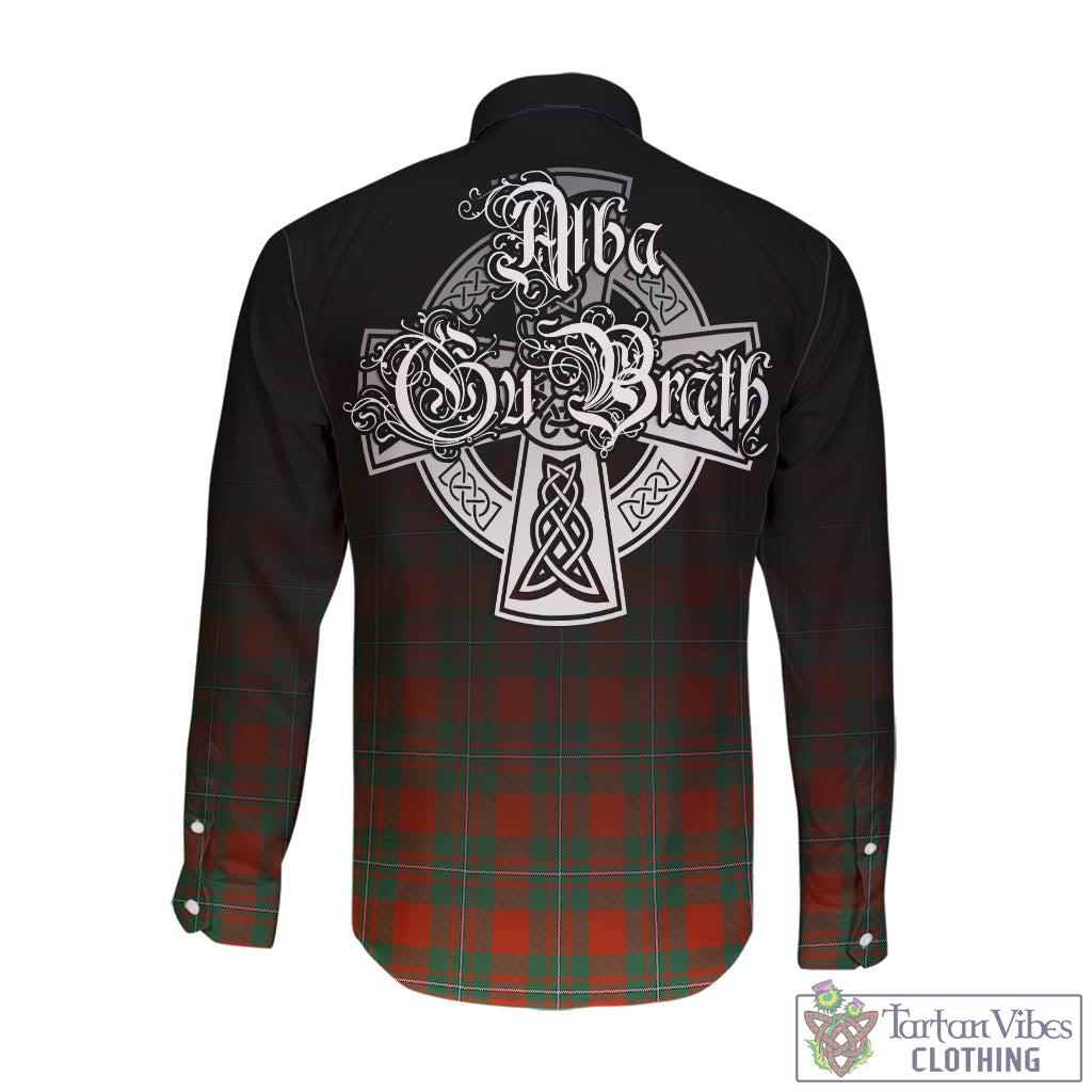 Tartan Vibes Clothing MacGregor Ancient Tartan Long Sleeve Button Up Featuring Alba Gu Brath Family Crest Celtic Inspired