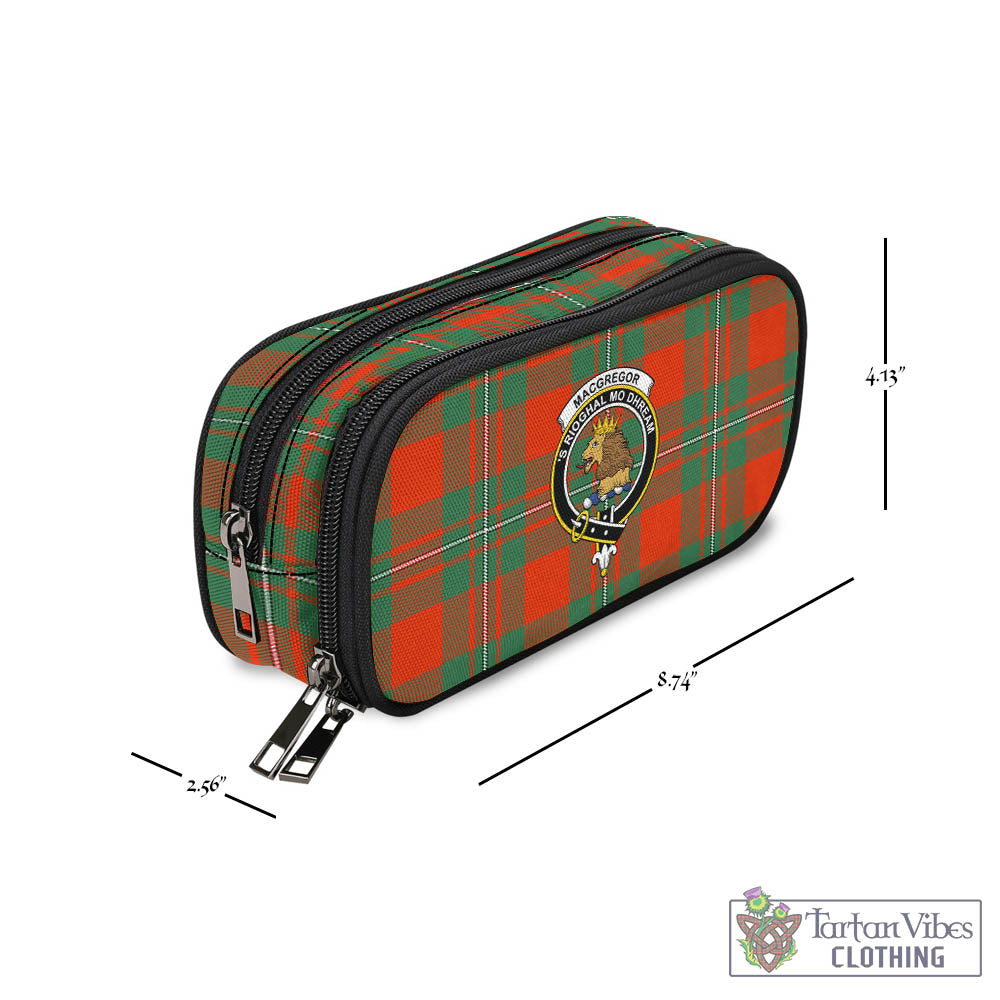 Tartan Vibes Clothing MacGregor Ancient Tartan Pen and Pencil Case with Family Crest