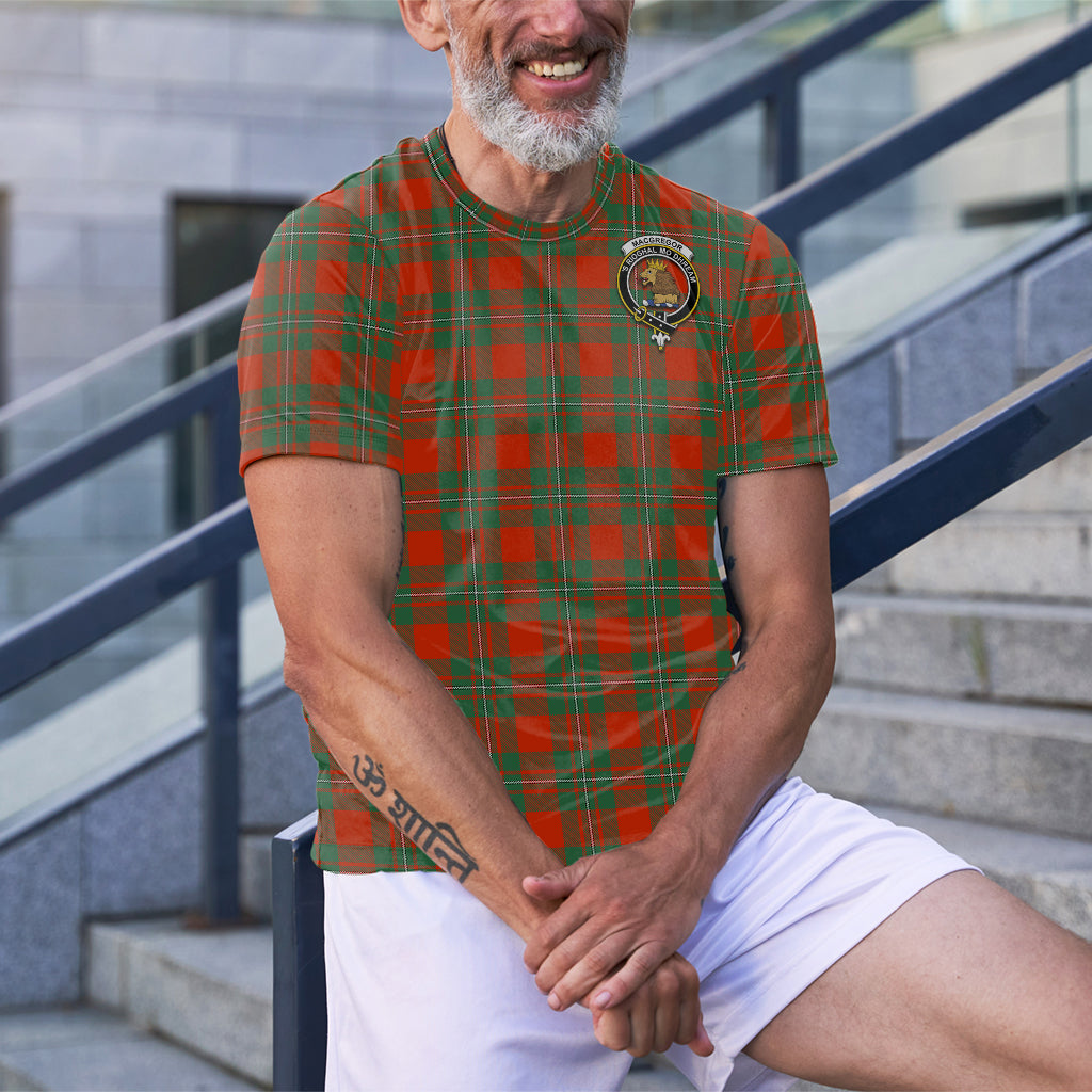 MacGregor Ancient Tartan T-Shirt with Family Crest - Tartan Vibes Clothing