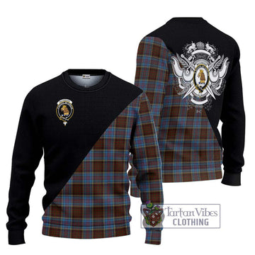 MacGregor Hastie Tartan Ugly Sweater with Family Crest and Military Logo Style