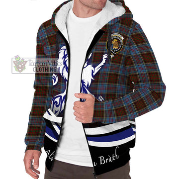 MacGregor Hastie Tartan Sherpa Hoodie with Alba Gu Brath Regal Lion Emblem