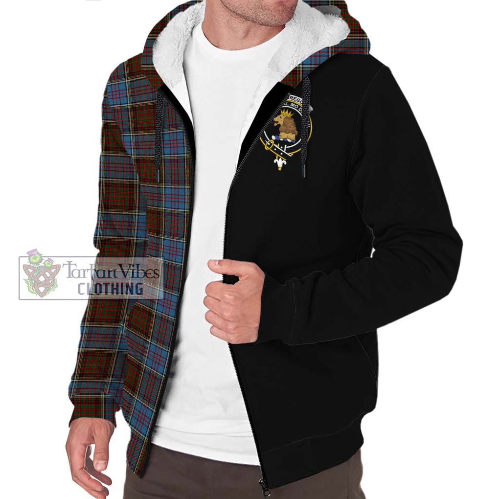 MacGregor Hastie Tartan Sherpa Hoodie with Family Crest and Half Of Me Style Unisex S - Tartanvibesclothing Shop