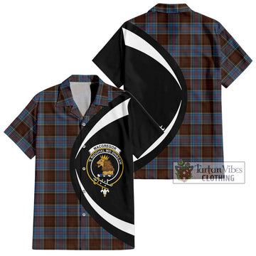 MacGregor Hastie Tartan Short Sleeve Button Up with Family Crest Circle Style