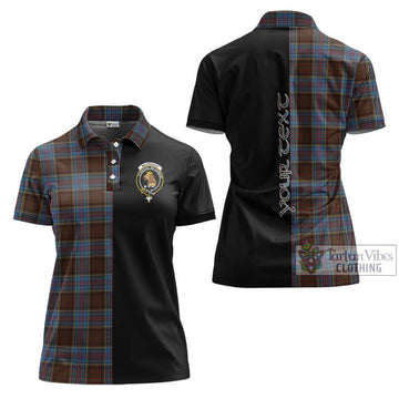 MacGregor Hastie Tartan Women's Polo Shirt with Family Crest and Half Of Me Style