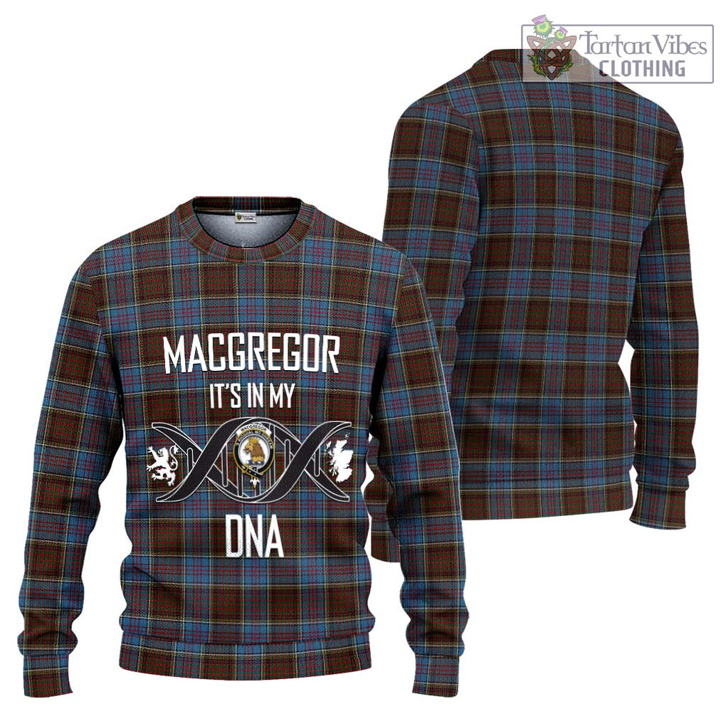 MacGregor Hastie Tartan Knitted Sweater with Family Crest DNA In Me Style Unisex - Tartanvibesclothing Shop