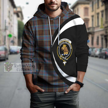 MacGregor Hastie Tartan Hoodie with Family Crest Circle Style