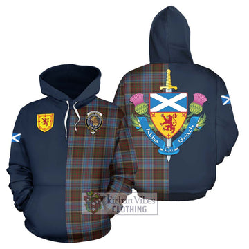 MacGregor Hastie Tartan Hoodie Alba with Scottish Lion Royal Arm Half Style