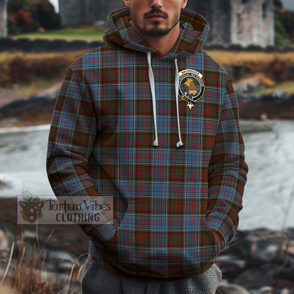 MacGregor Hastie Tartan Cotton Hoodie with Family Crest Pullover Hoodie XS - Tartan Vibes Clothing