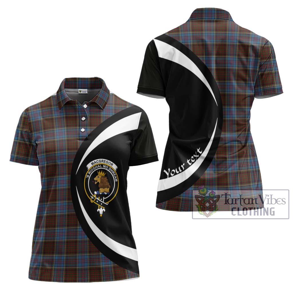 MacGregor Hastie Tartan Women's Polo Shirt with Family Crest Circle Style Women - Tartan Vibes Clothing