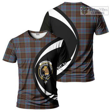 MacGregor Hastie Tartan T-Shirt with Family Crest Circle Style