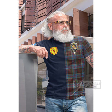 MacGregor Hastie Tartan Cotton T-shirt Alba with Scottish Lion Royal Arm Half Style