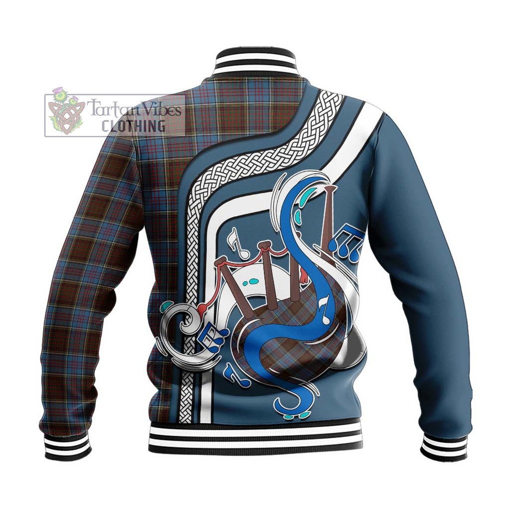 Tartan Vibes Clothing MacGregor Hastie Tartan Baseball Jacket with Epic Bagpipe Style