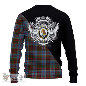 MacGregor Hastie Tartan Ugly Sweater with Family Crest and Military Logo Style