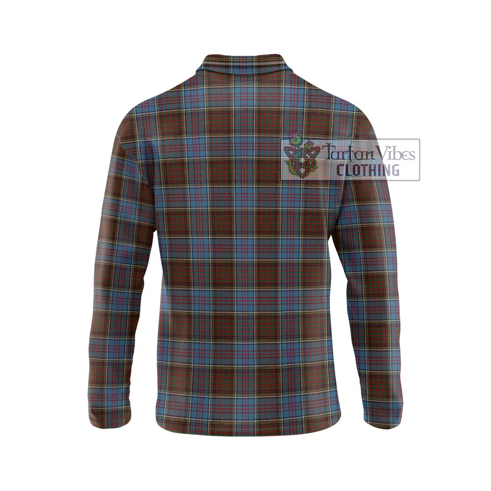 MacGregor Hastie Tartan Long Sleeve Polo Shirt with Family Crest DNA In Me Style - Tartanvibesclothing Shop