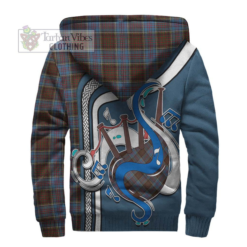 MacGregor Hastie Tartan Sherpa Hoodie with Epic Bagpipe Style - Tartanvibesclothing Shop