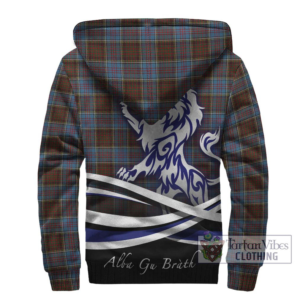 MacGregor Hastie Tartan Sherpa Hoodie with Alba Gu Brath Regal Lion Emblem - Tartanvibesclothing Shop