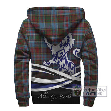 MacGregor Hastie Tartan Sherpa Hoodie with Alba Gu Brath Regal Lion Emblem