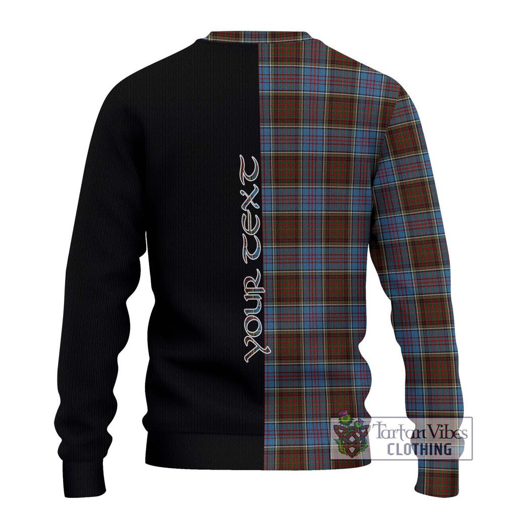 MacGregor Hastie Tartan Knitted Sweater with Family Crest and Half Of Me Style - Tartanvibesclothing Shop