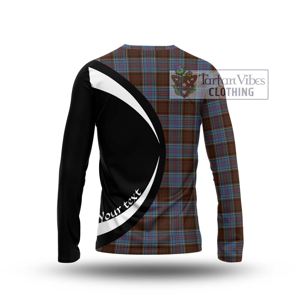 MacGregor Hastie Tartan Long Sleeve T-Shirt with Family Crest Circle Style - Tartan Vibes Clothing