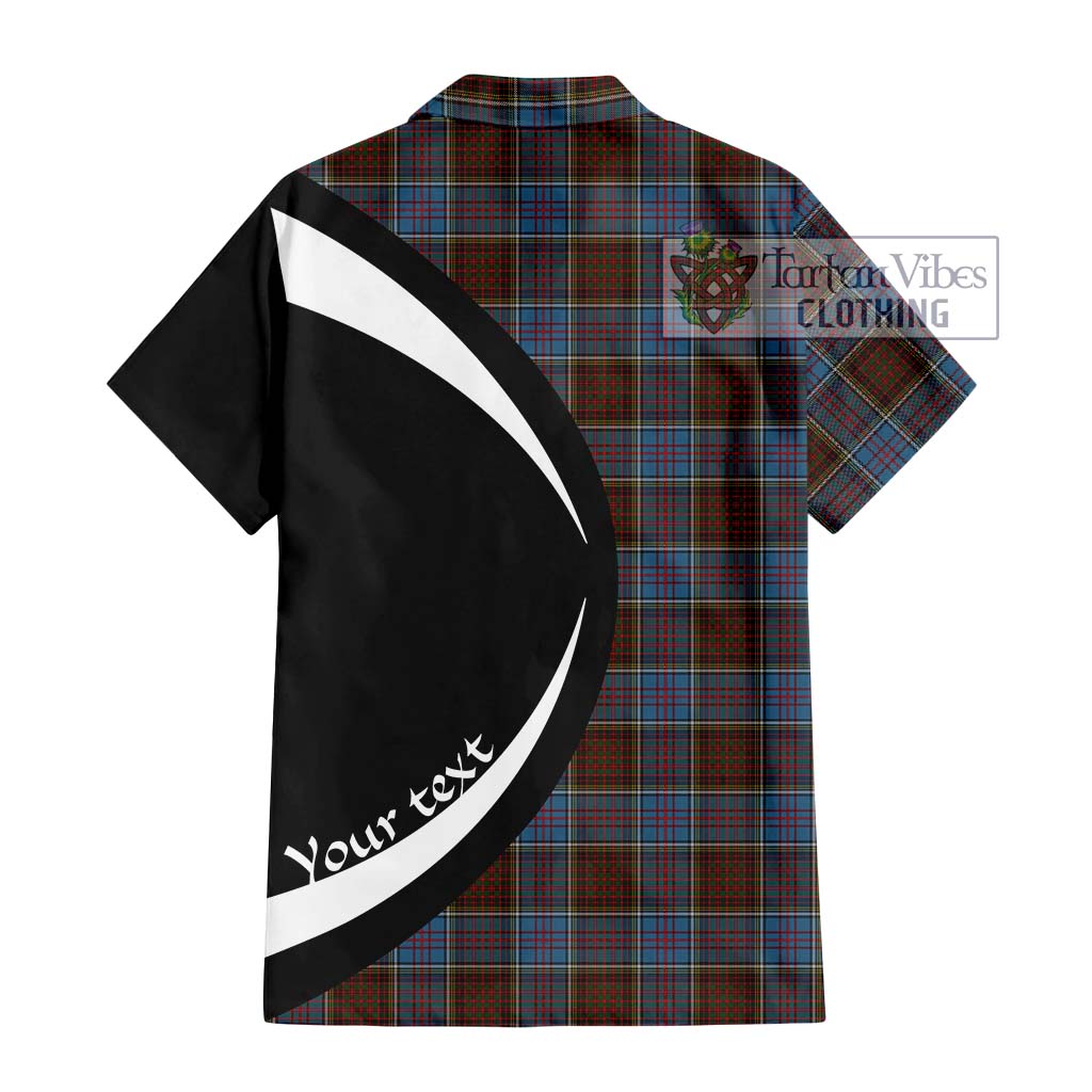 MacGregor Hastie Tartan Short Sleeve Button Up with Family Crest Circle Style - Tartan Vibes Clothing