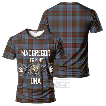 MacGregor Hastie Tartan T-Shirt with Family Crest DNA In Me Style