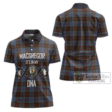 MacGregor Hastie Tartan Women's Polo Shirt with Family Crest DNA In Me Style