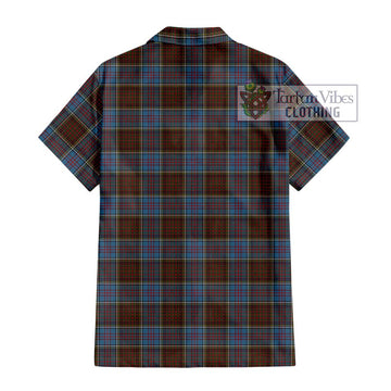 MacGregor Hastie Tartan Short Sleeve Button Shirt with Family Crest DNA In Me Style