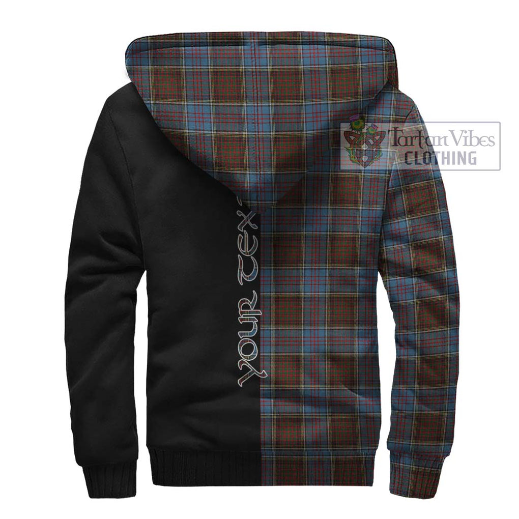 MacGregor Hastie Tartan Sherpa Hoodie with Family Crest and Half Of Me Style - Tartanvibesclothing Shop