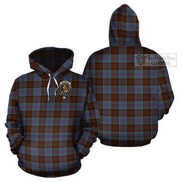 MacGregor Hastie Tartan Cotton Hoodie with Family Crest