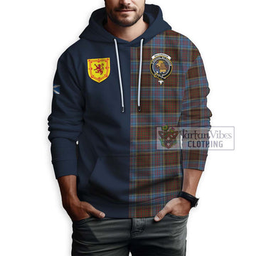 MacGregor Hastie Tartan Hoodie Alba with Scottish Lion Royal Arm Half Style