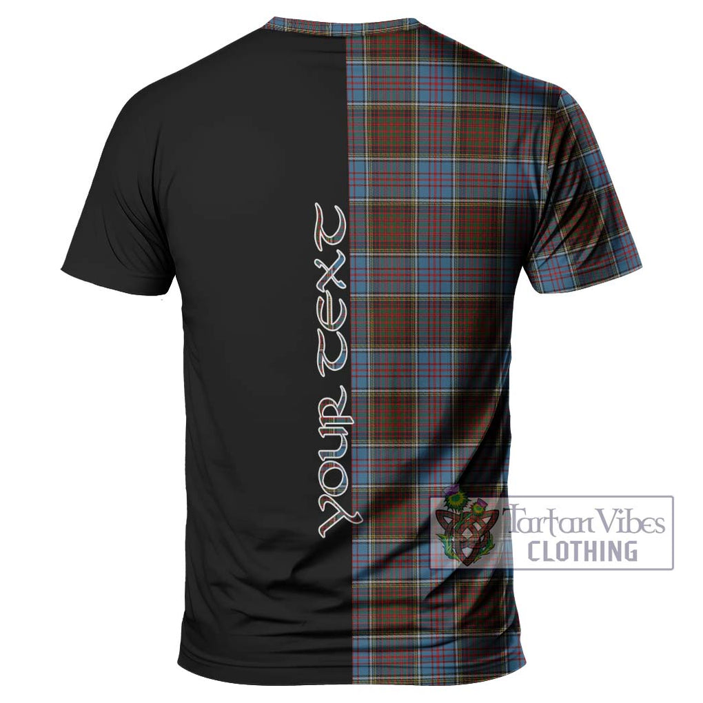 MacGregor Hastie Tartan T-Shirt with Family Crest and Half Of Me Style - Tartanvibesclothing Shop