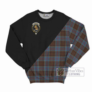 MacGregor Hastie Tartan Sweatshirt with Family Crest and Military Logo Style