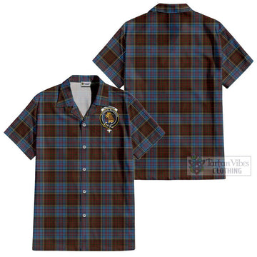 MacGregor Hastie Tartan Cotton Hawaiian Shirt with Family Crest