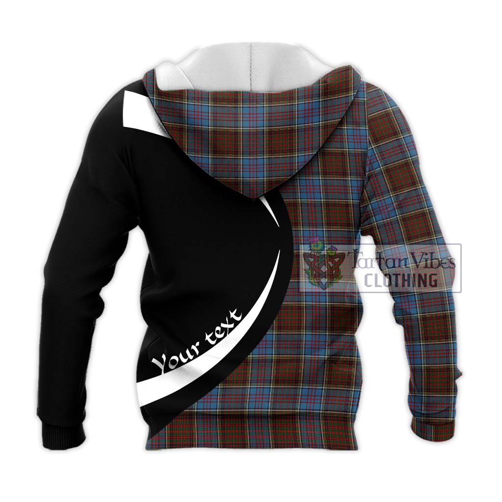 MacGregor Hastie Tartan Knitted Hoodie with Family Crest Circle Style - Tartan Vibes Clothing