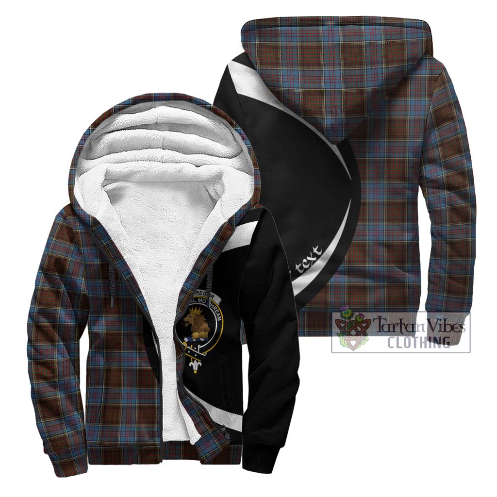 MacGregor Hastie Tartan Sherpa Hoodie with Family Crest Circle Style Unisex - Tartan Vibes Clothing