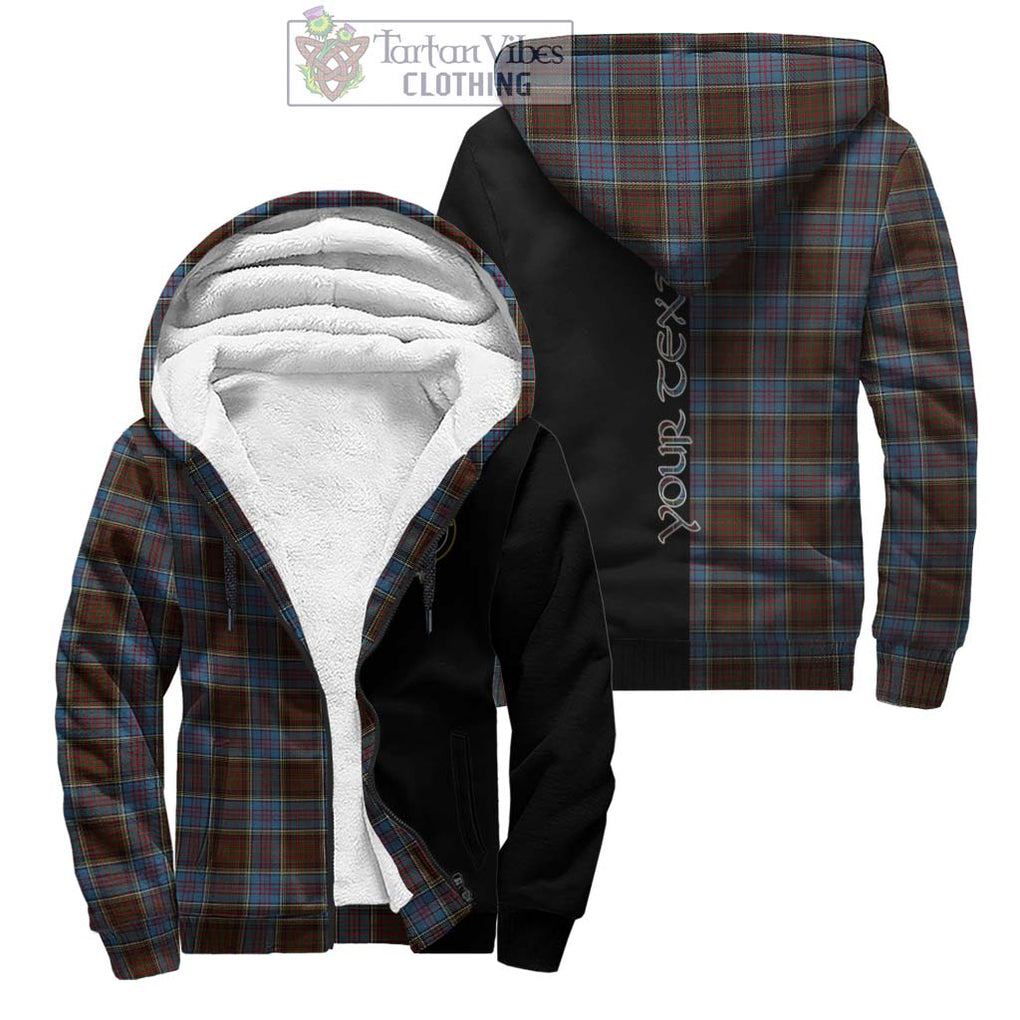 MacGregor Hastie Tartan Sherpa Hoodie with Family Crest and Half Of Me Style Unisex - Tartanvibesclothing Shop